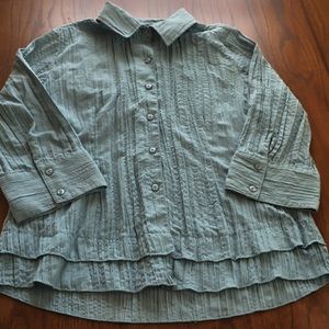 Christopher & Banks 3/4 wrinkle shirt